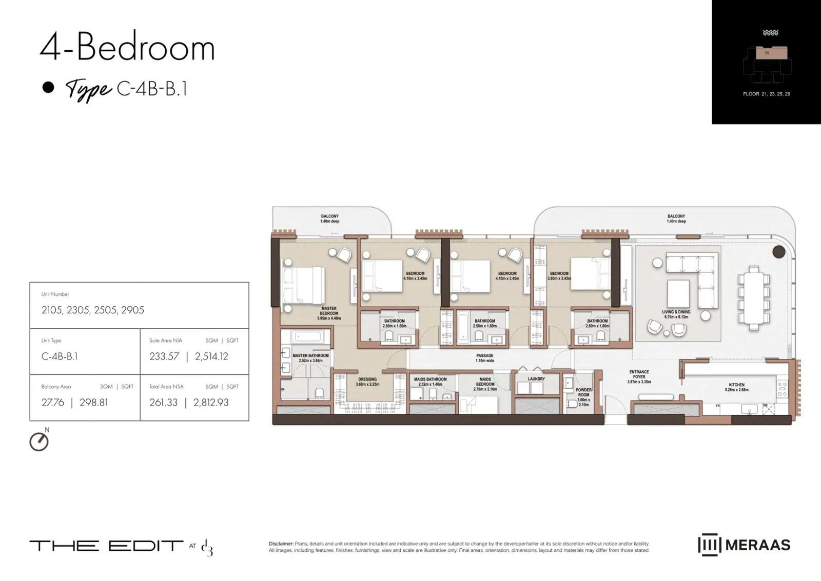 Floor plan for Type B1
