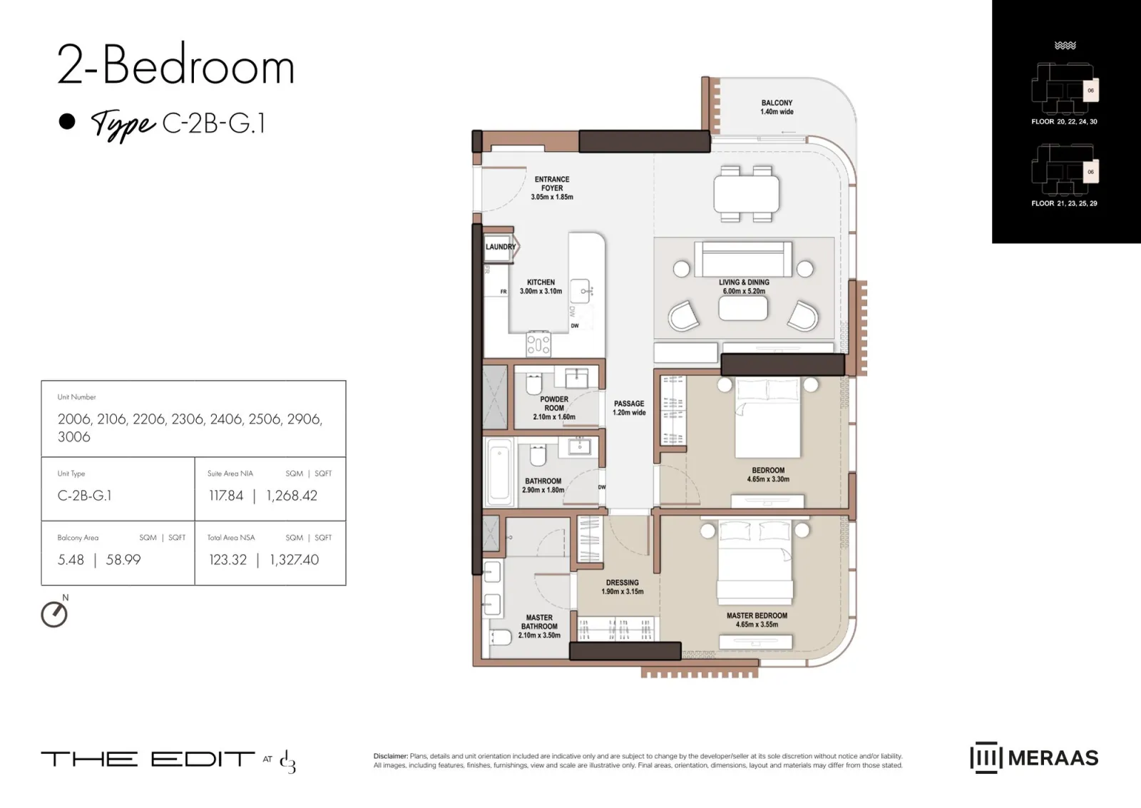 Floor plan for Type G1