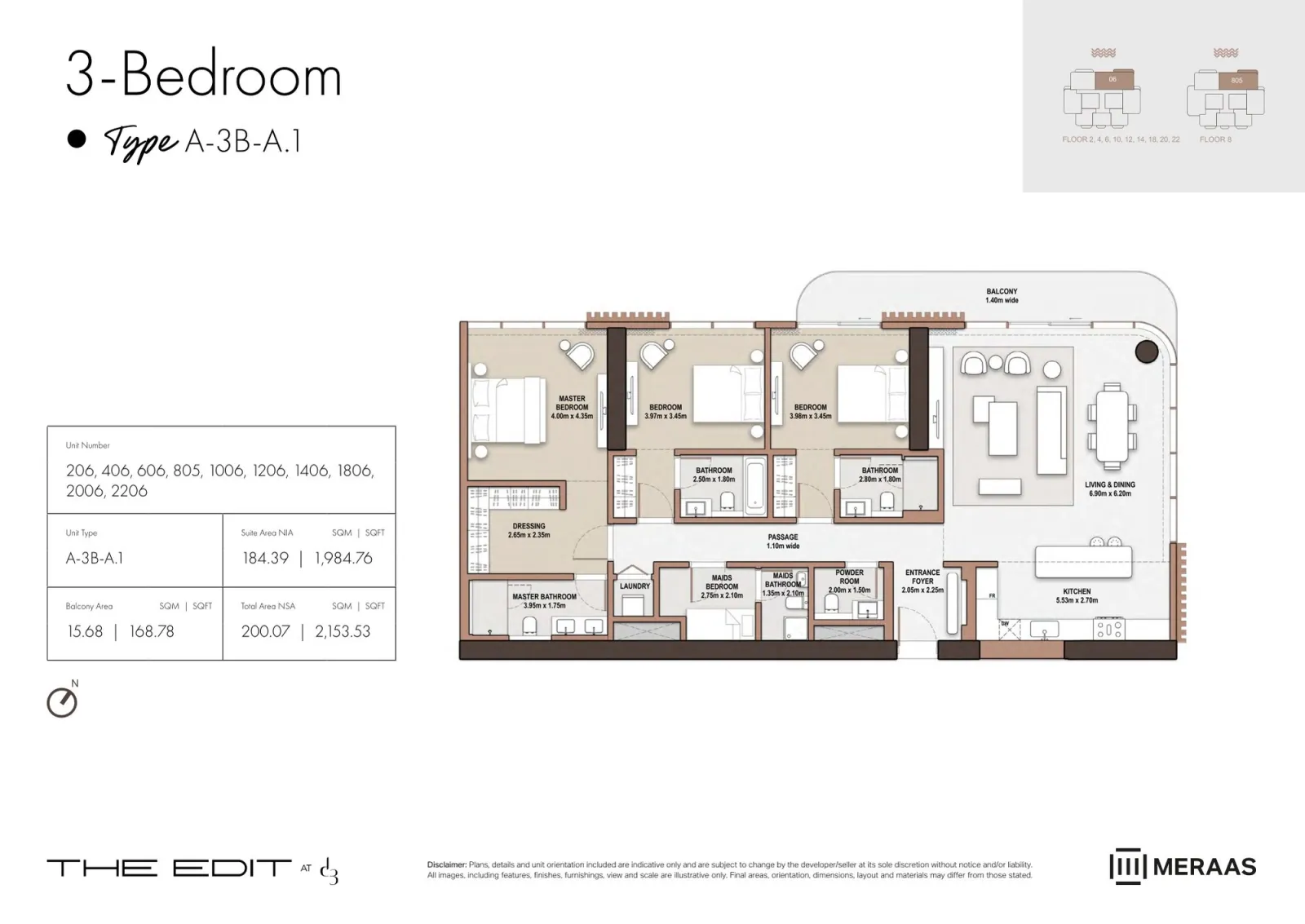 Floor plan for Type A1