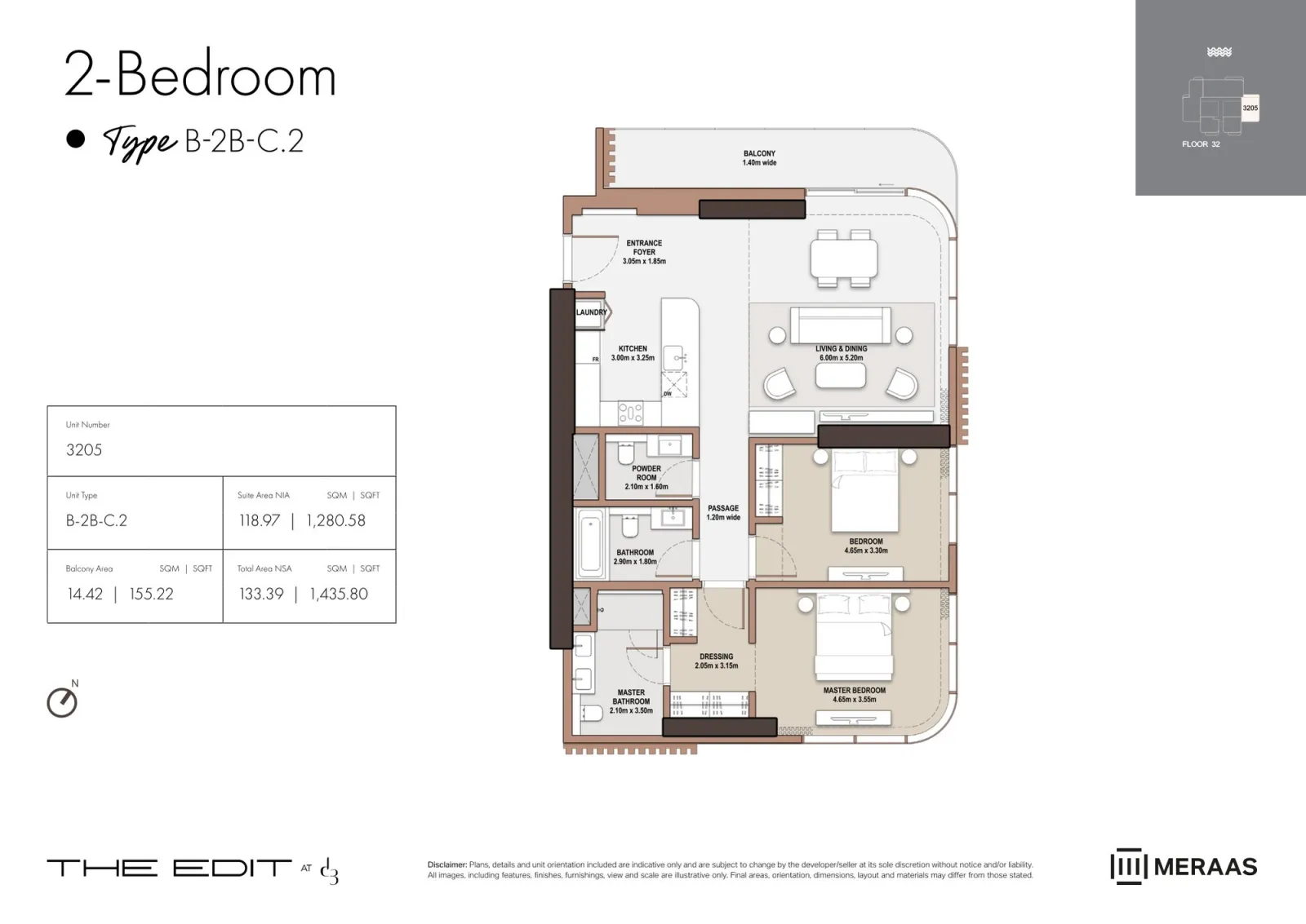 Floor plan for Type C2