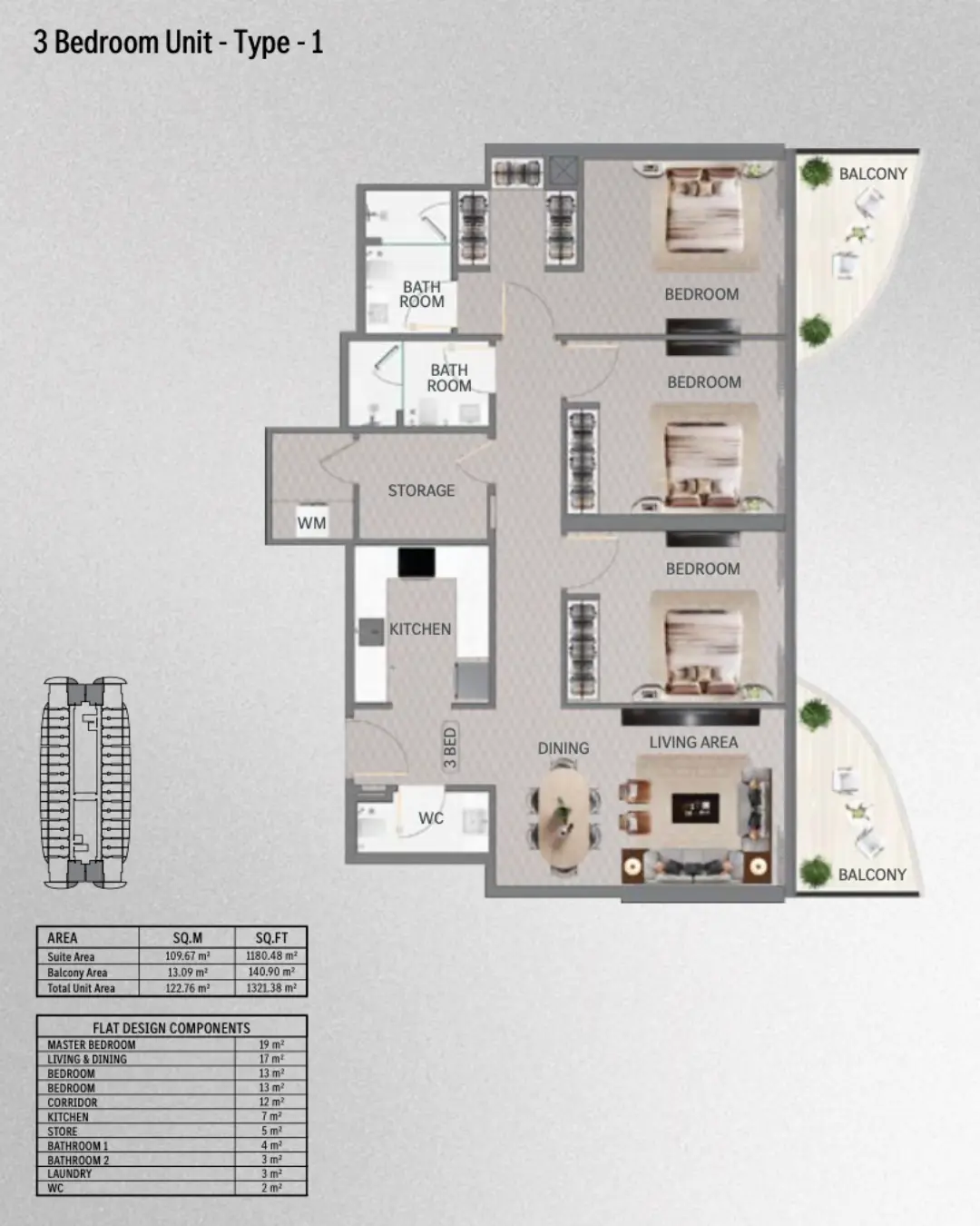 Floor plan for Project Maybach - Type 1