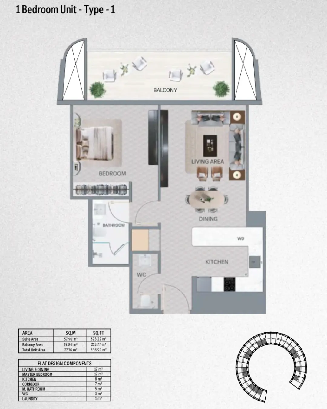 Floor plan for Vision Iconic - Type 1