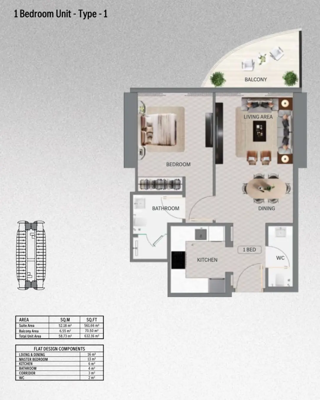 Floor plan for Vision Simplex - Type 1