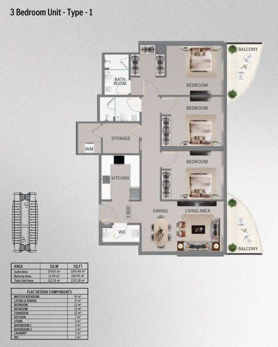 Floor plan for Vision Simplex - Type 1