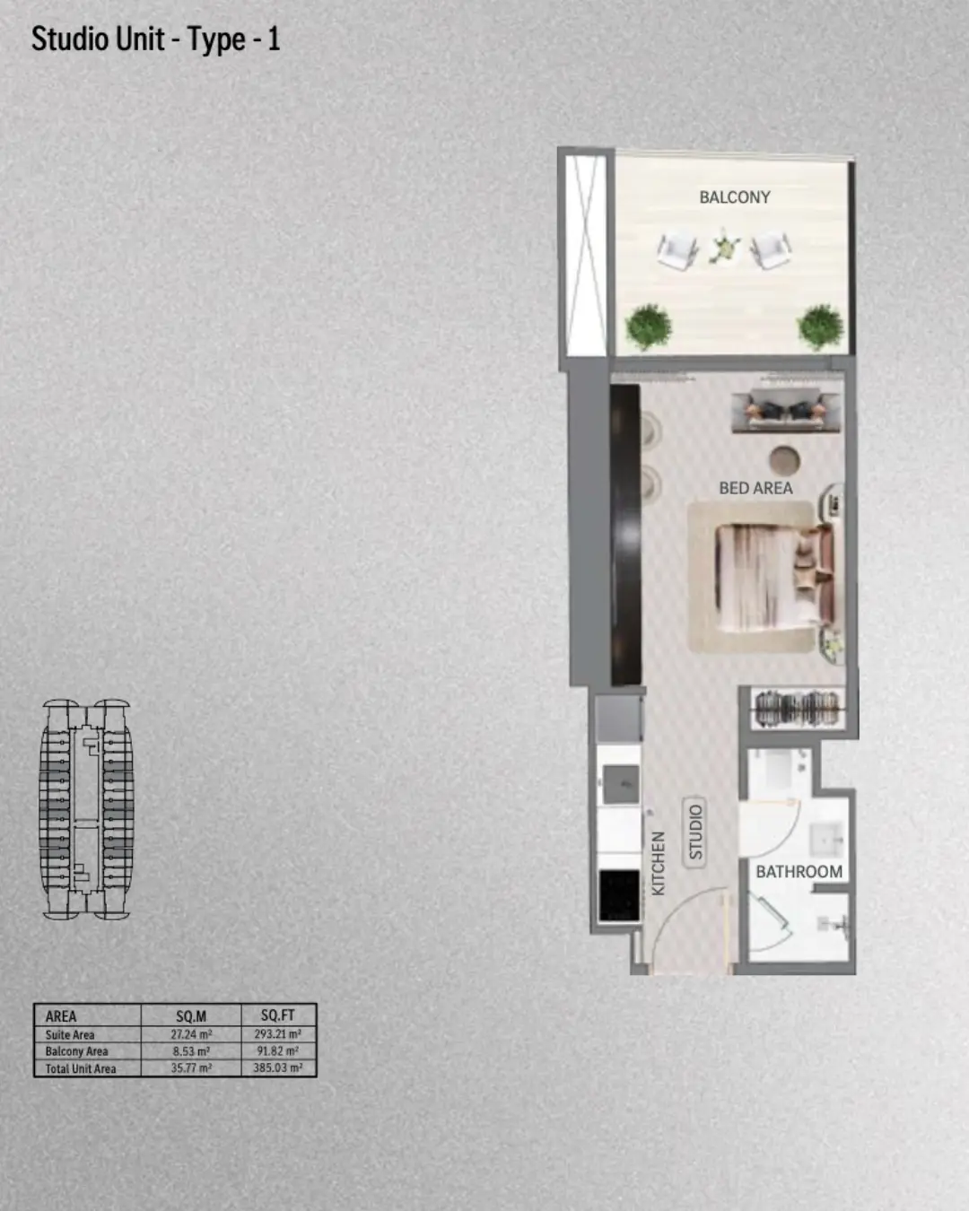 Floor plan for Vision Simplex - Type 1