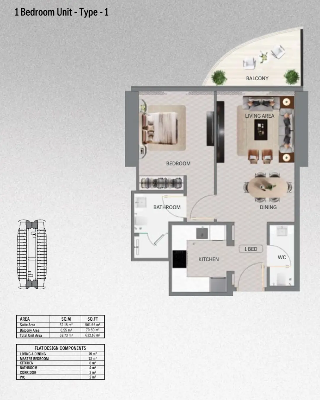 Floor plan for Project Maybach - Type 1