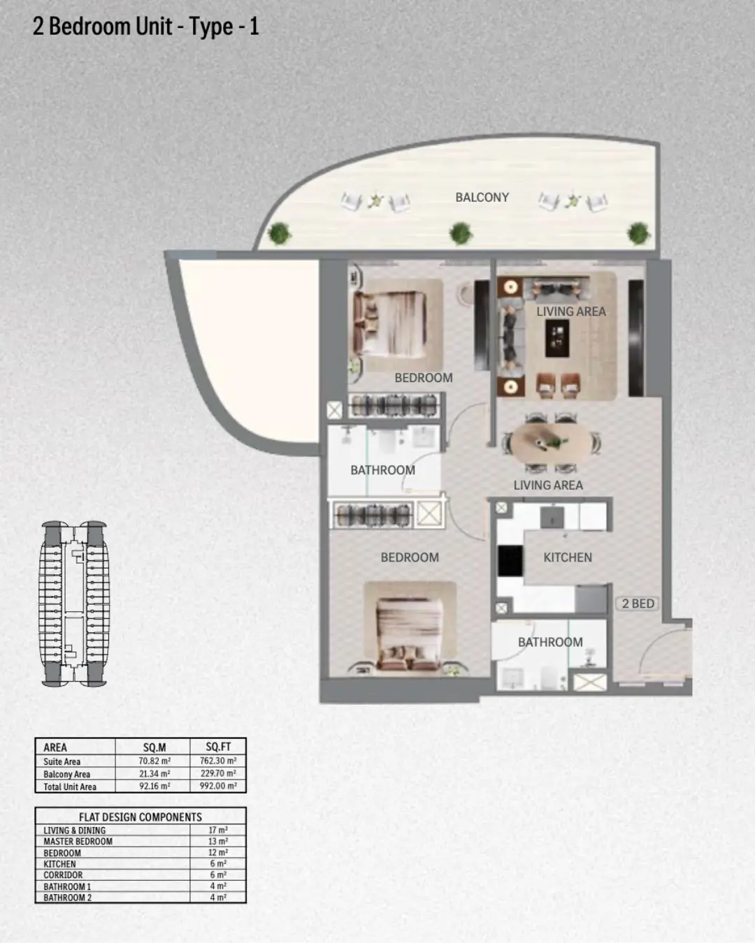 Floor plan for Vision One-Eleven - Type 1