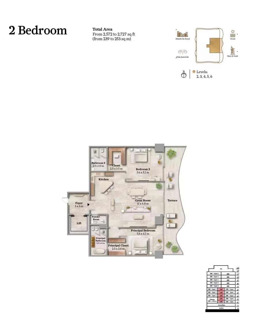 Floor plan for Type 1