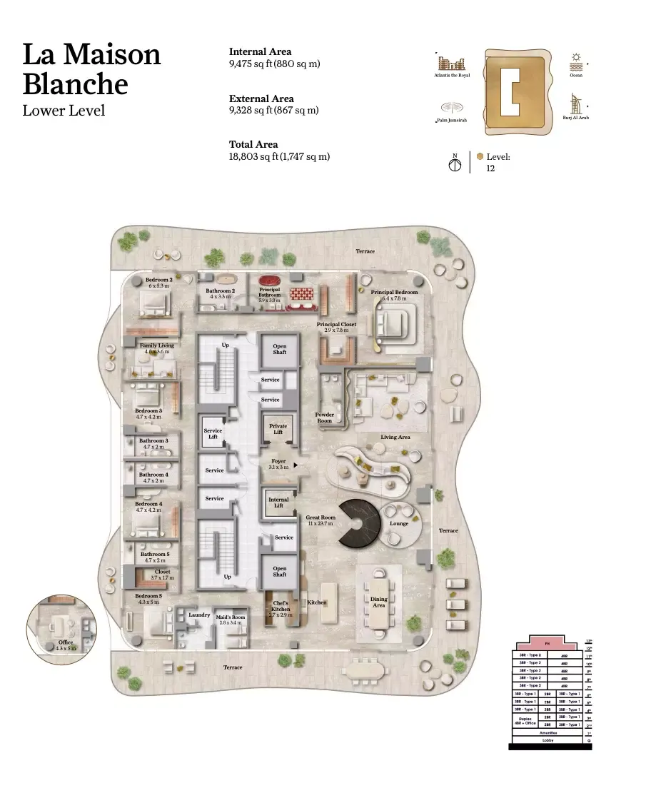 Floor plan for Type 1