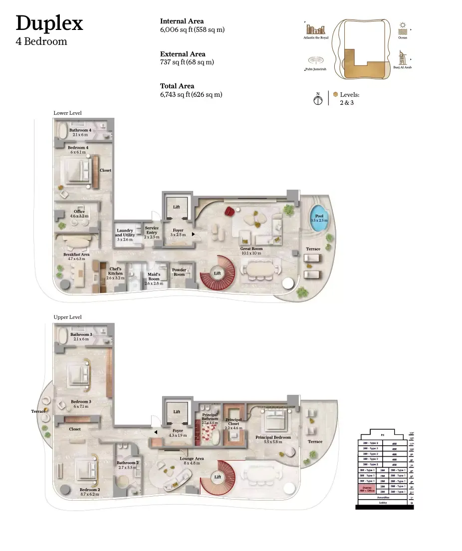 Floor plan for Type 1