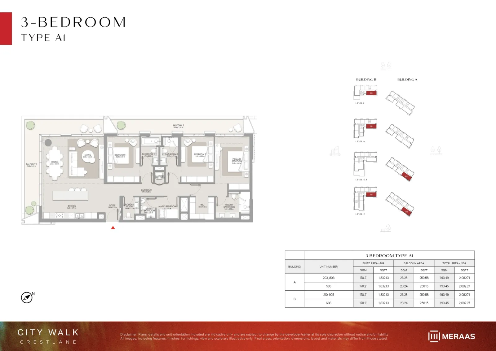 Floor plan for Type A1