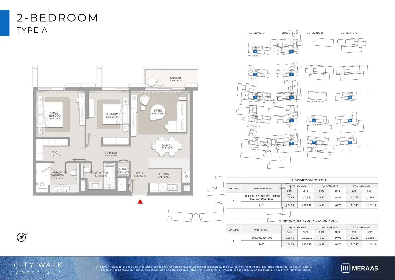 Floor plan for Type A