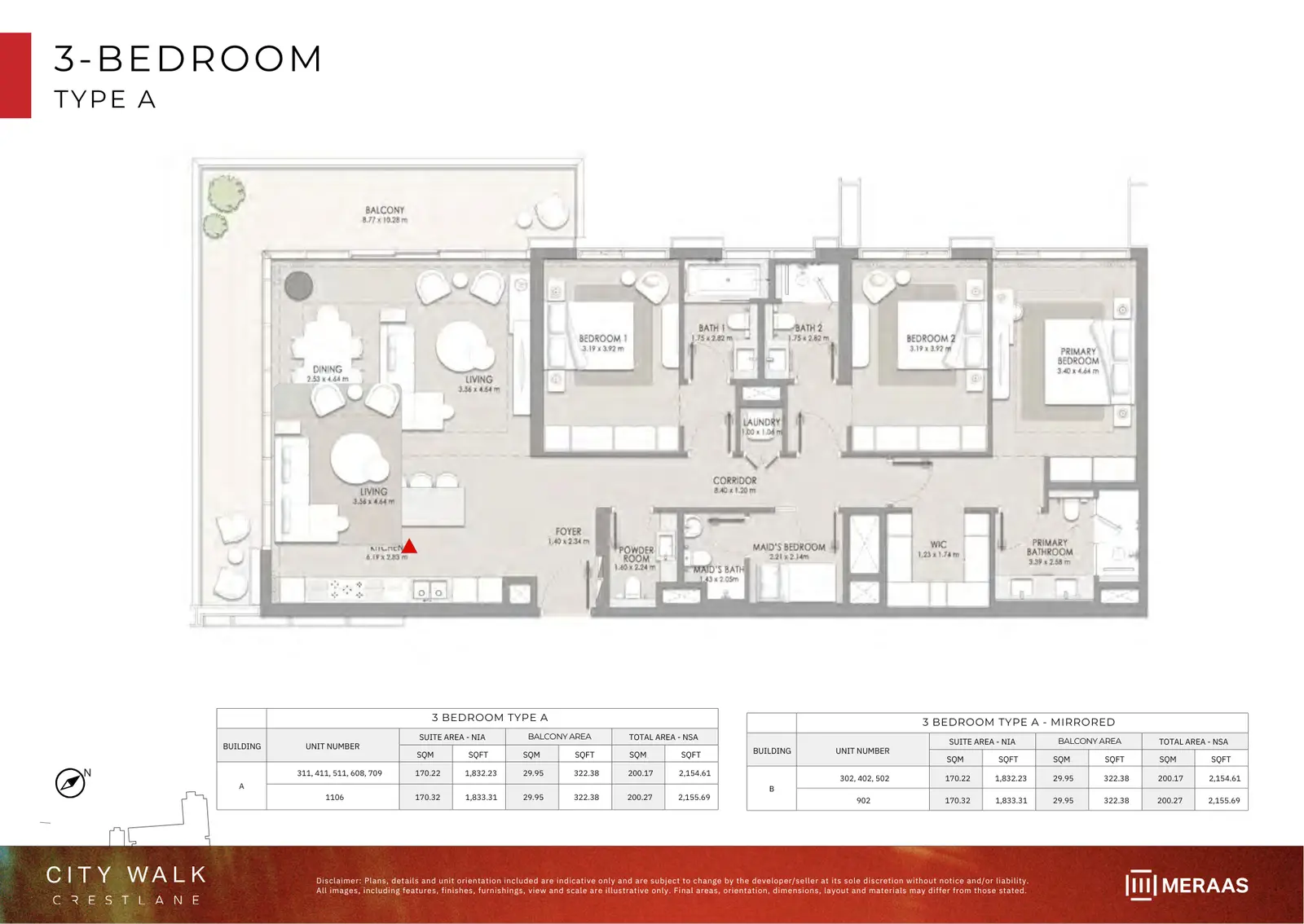 Floor plan for Type A