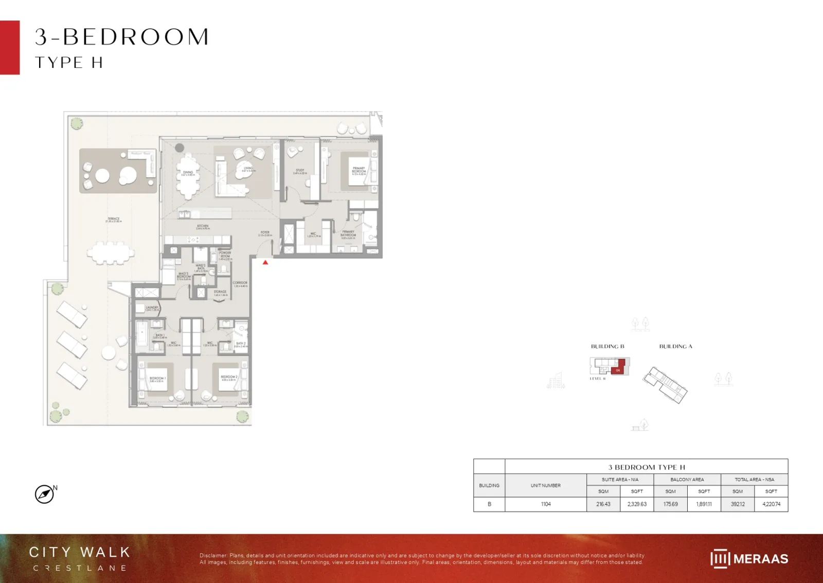 Floor plan for Type H