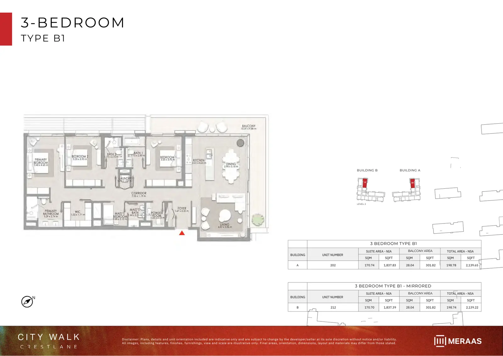 Floor plan for Type B1