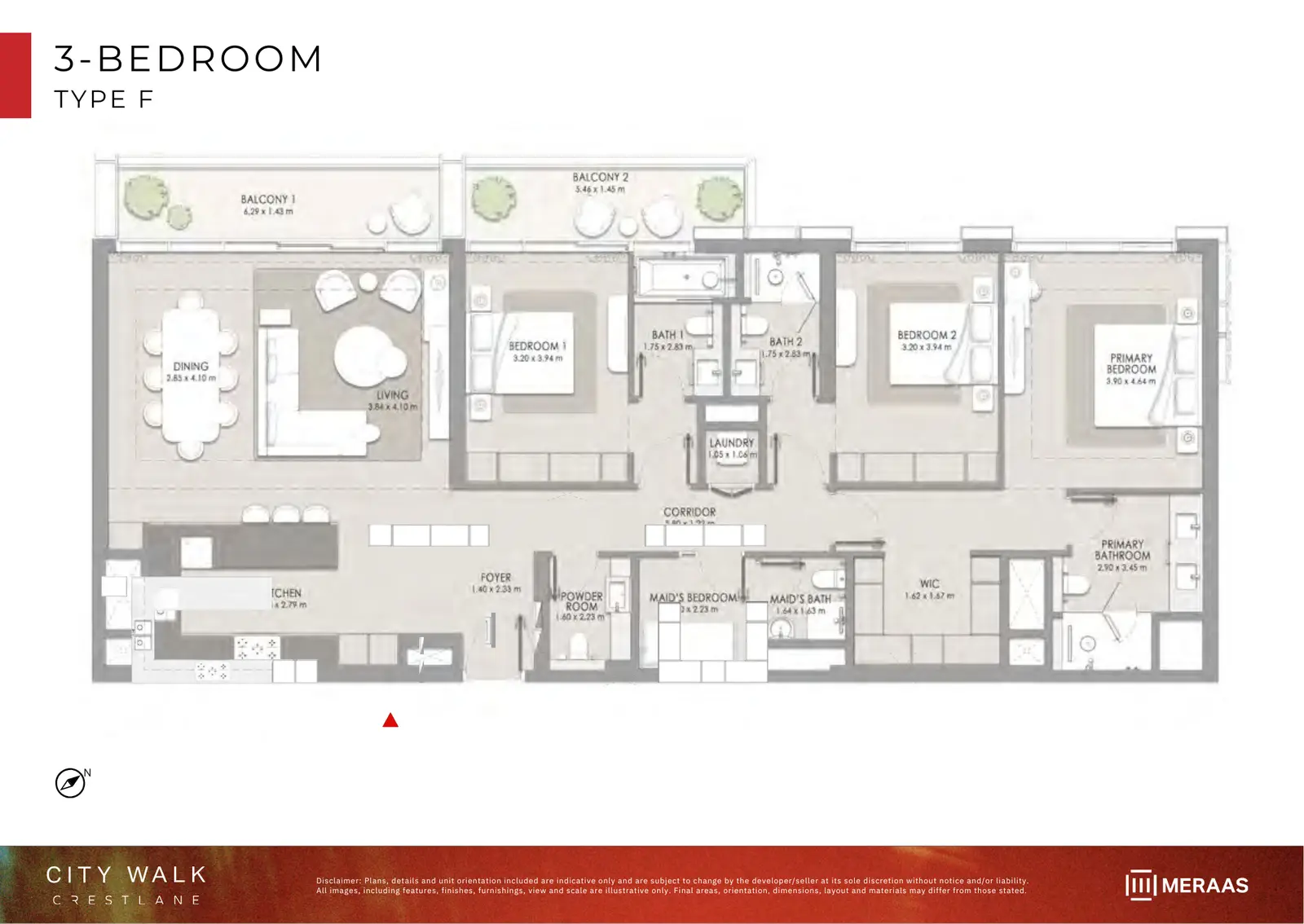 Floor plan for Type F