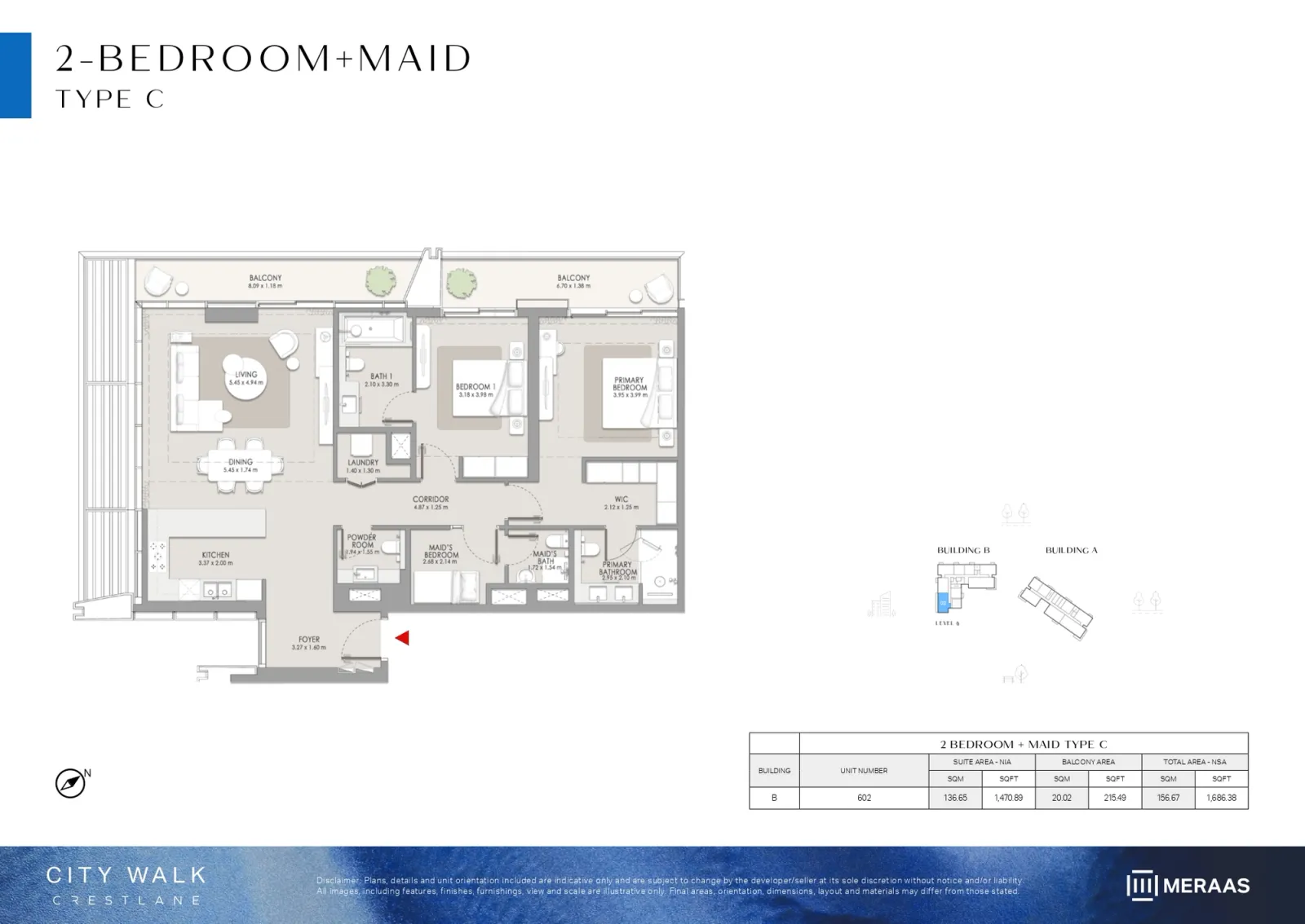 Floor plan for Type C+M