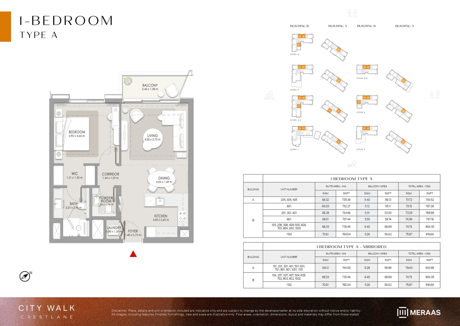 Floor plan for Type A