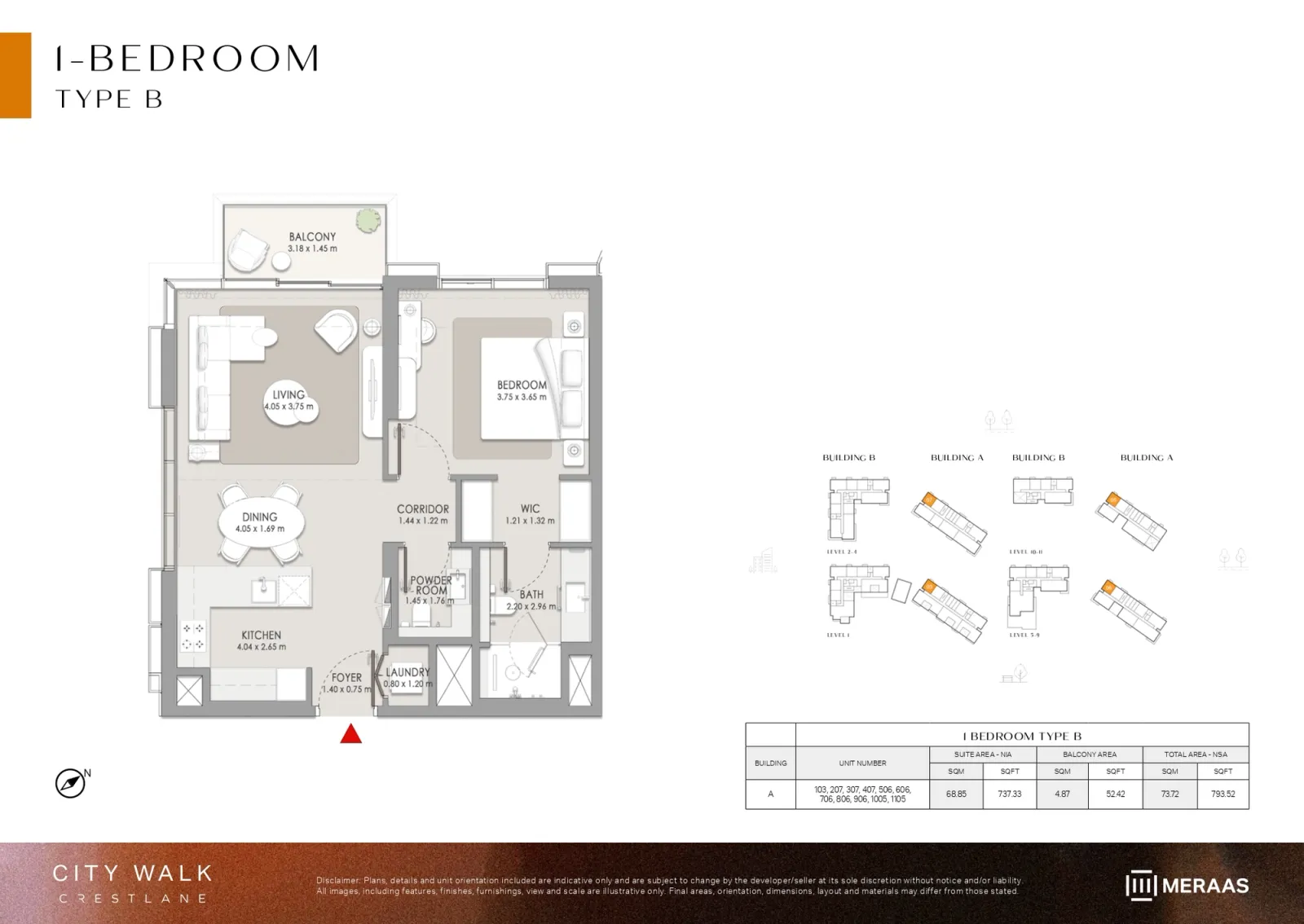 Floor plan for Type B