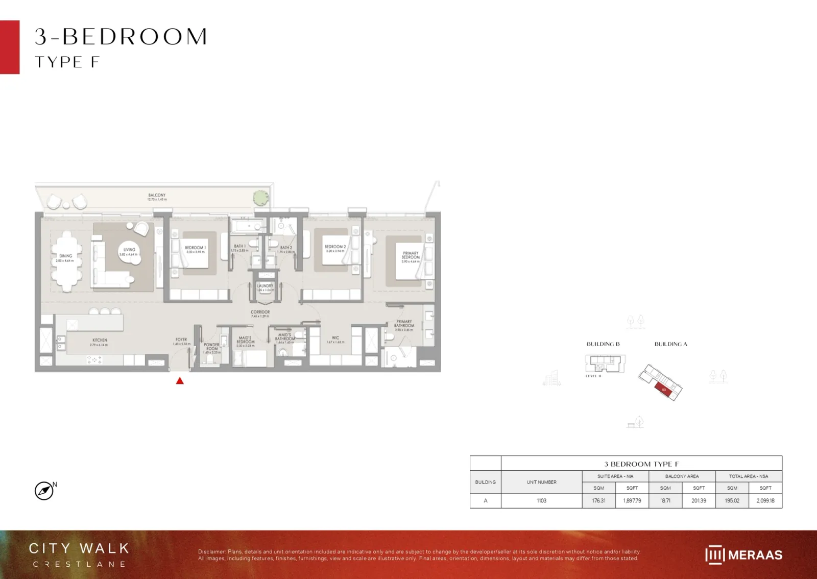 Floor plan for Type F