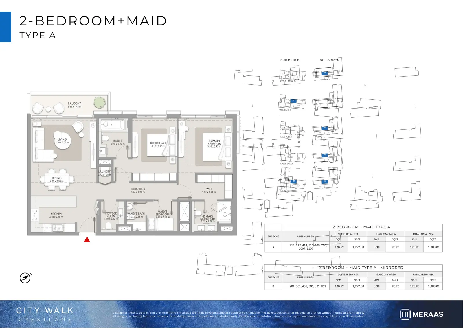 Floor plan for Type A+M