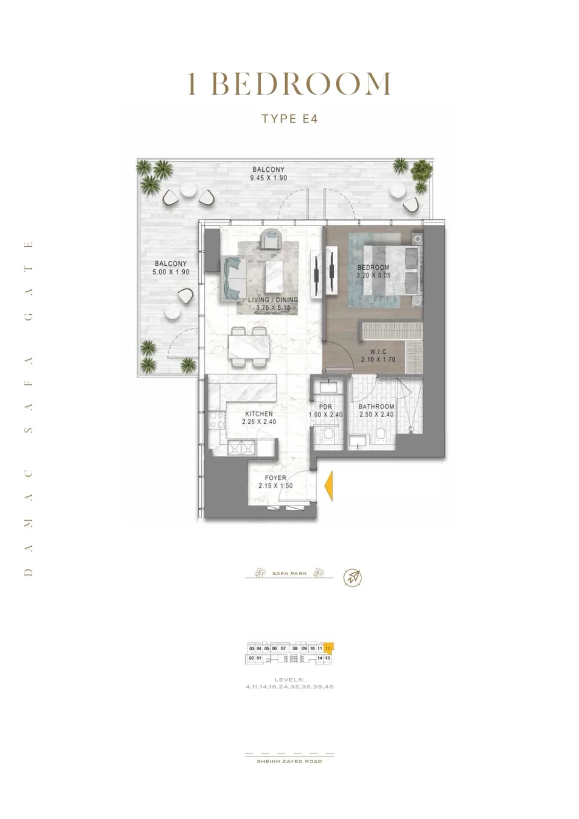 Floor plan for Type E4