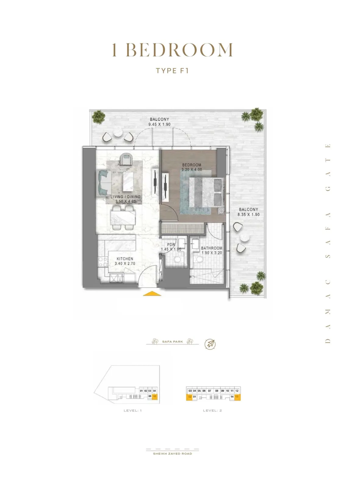 Floor plan for Type F1