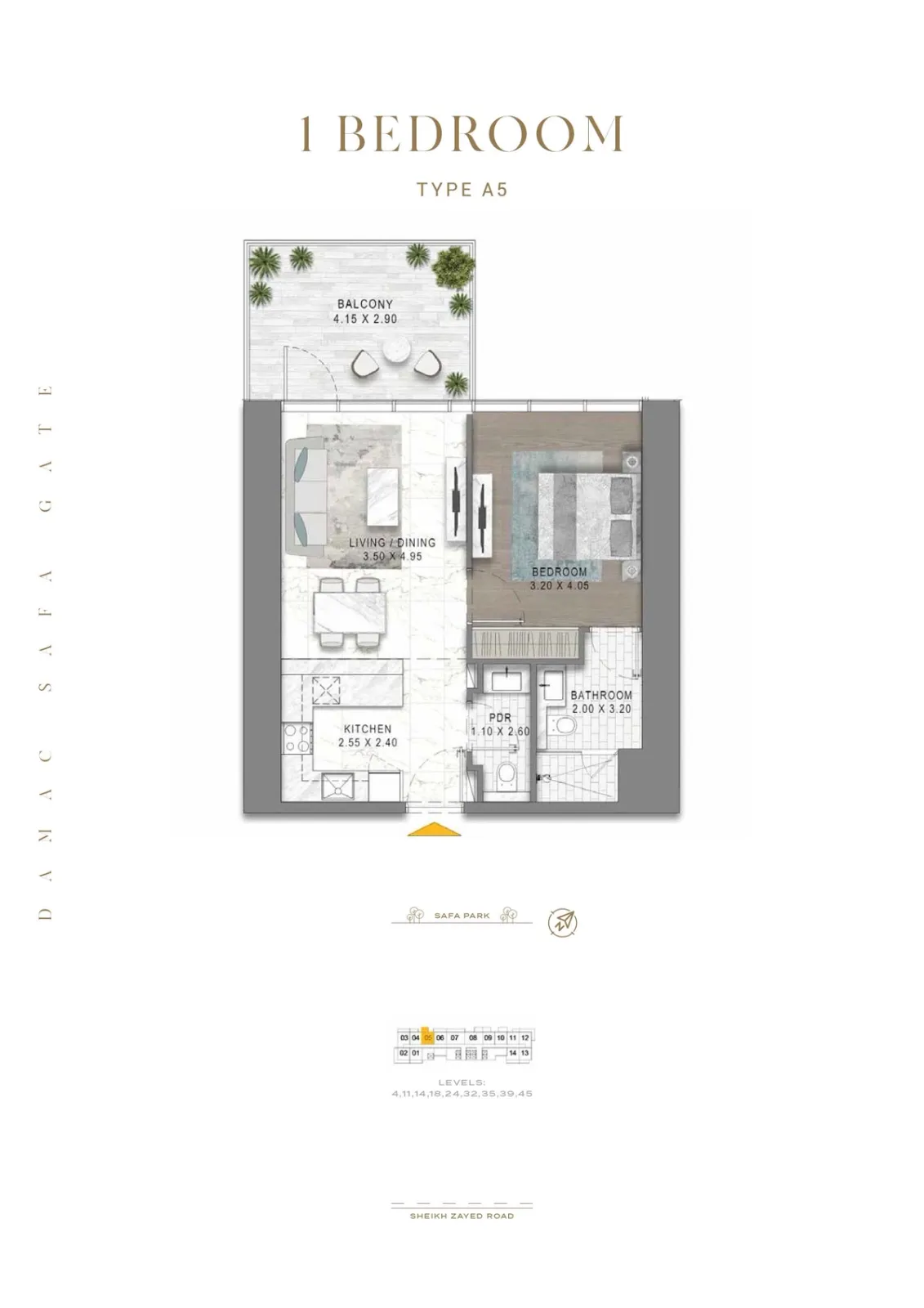 Floor plan for Type A5