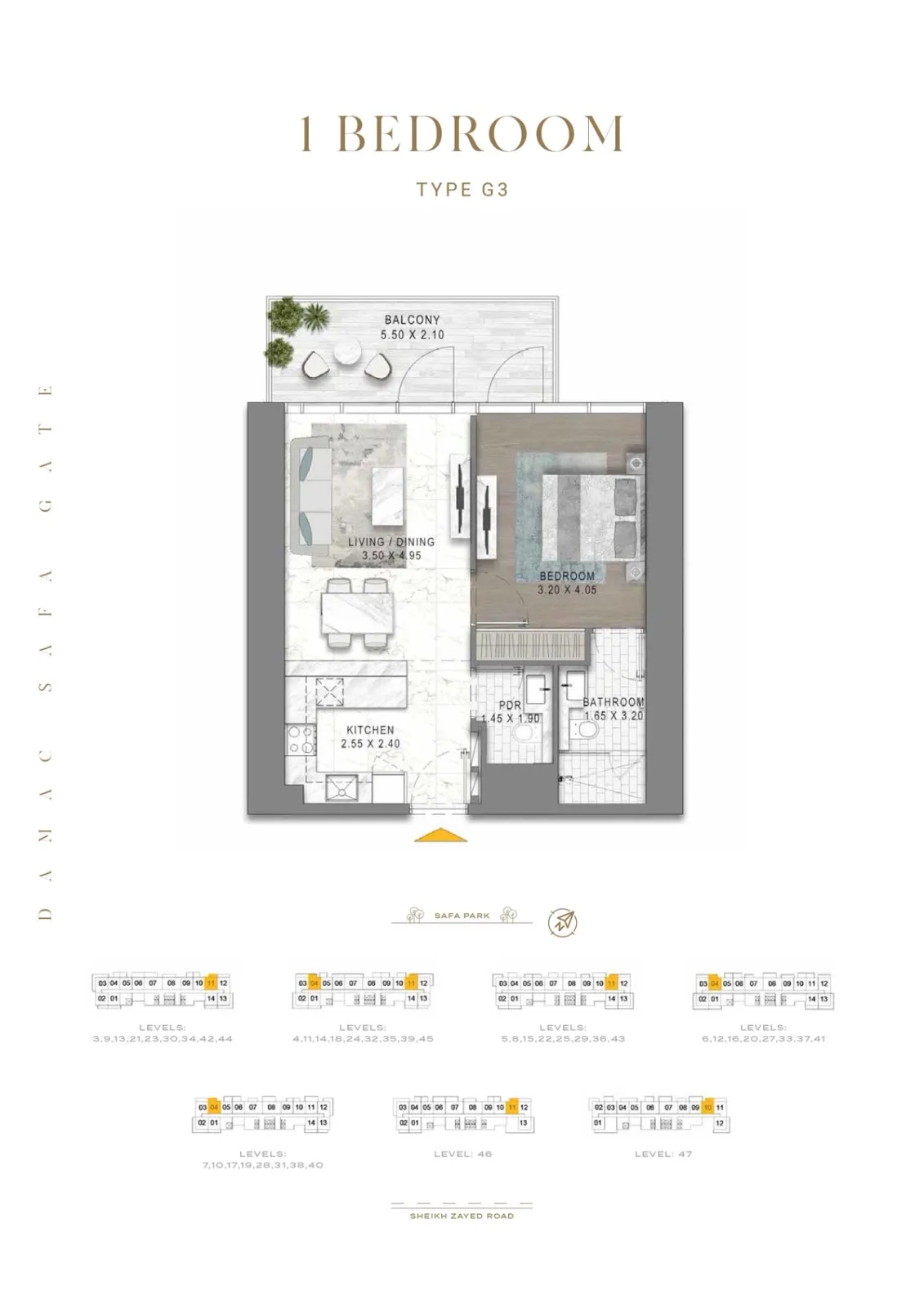 Floor plan for Type G3