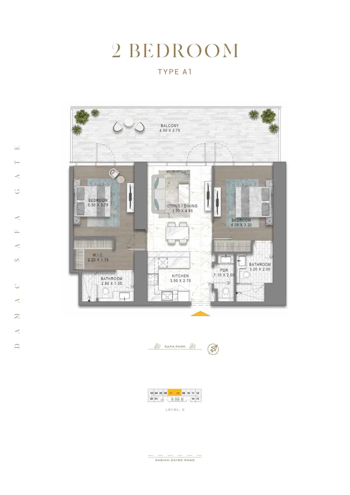 Floor plan for Type A1