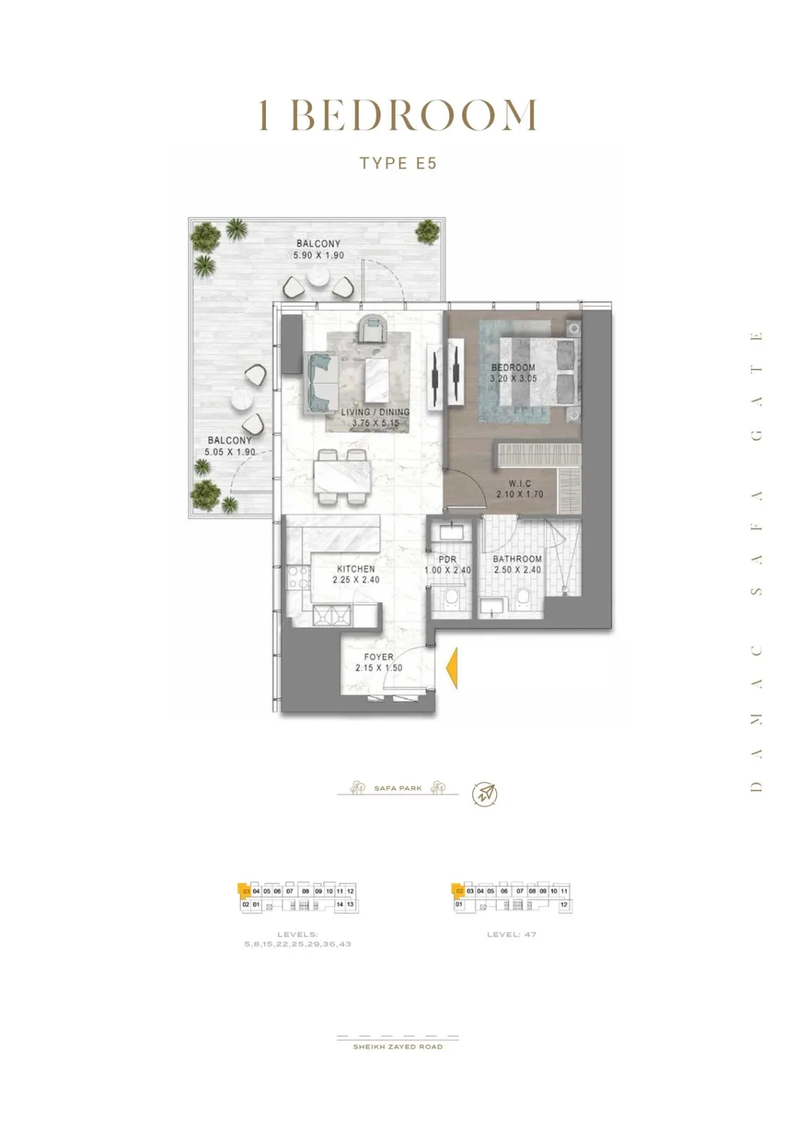 Floor plan for Type E5