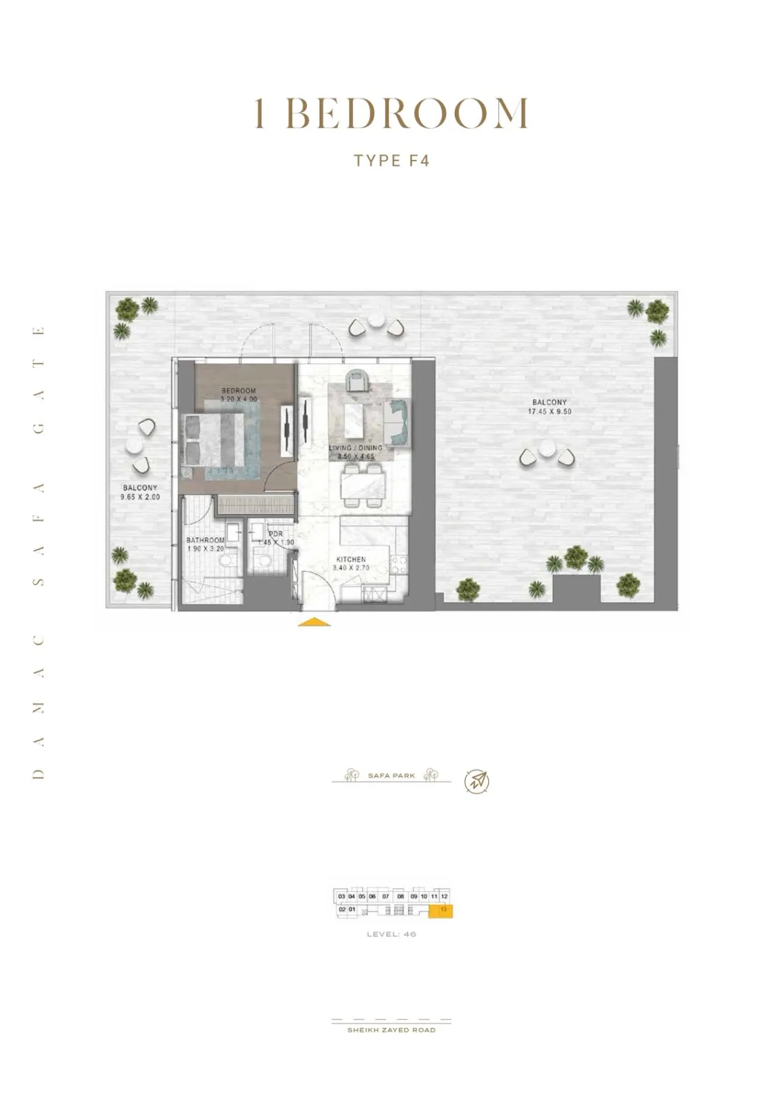 Floor plan for Type F4
