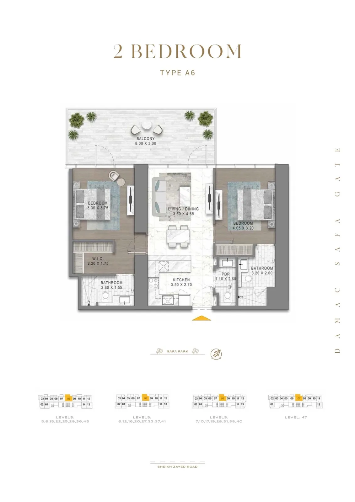Floor plan for Type A6