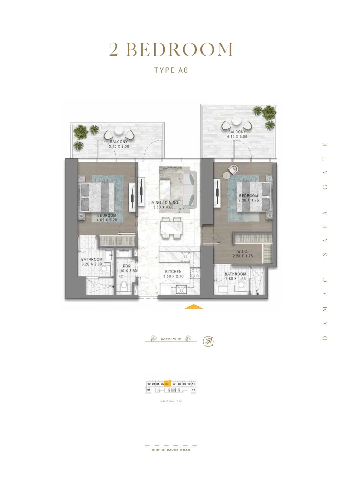 Floor plan for Type A8