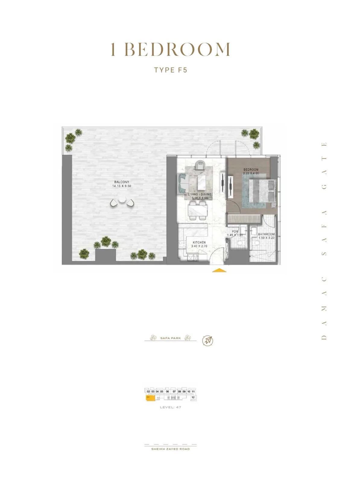 Floor plan for Type F5