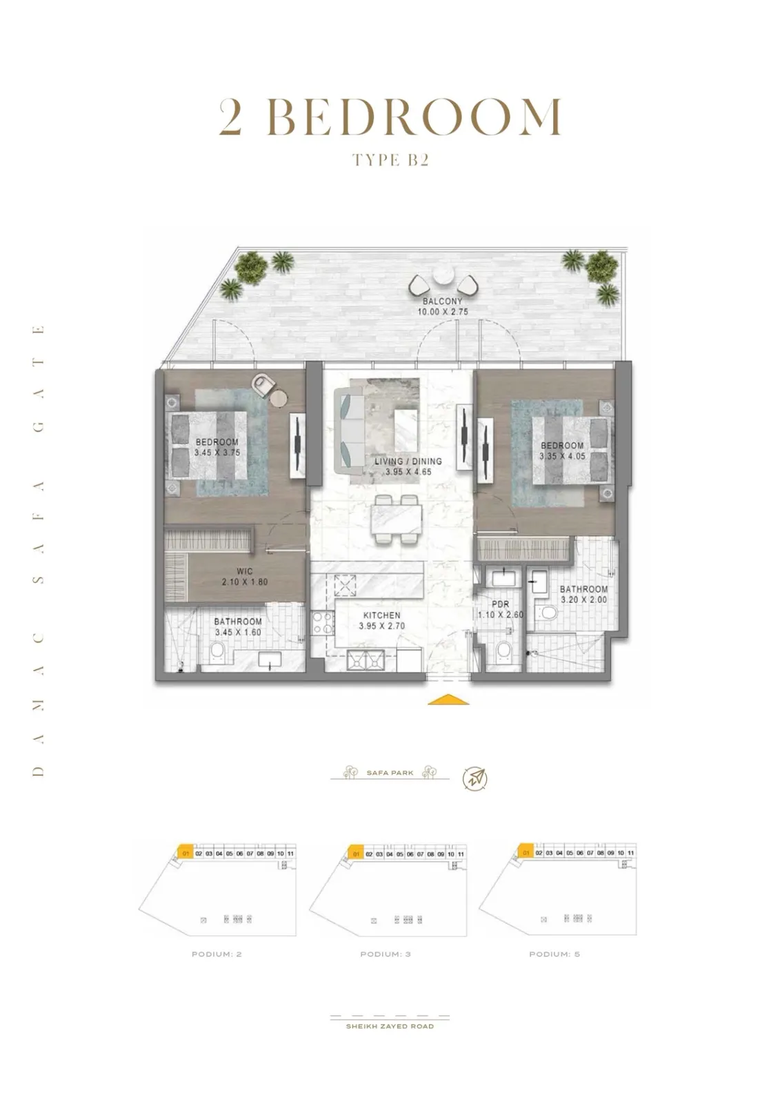 Floor plan for Type B2