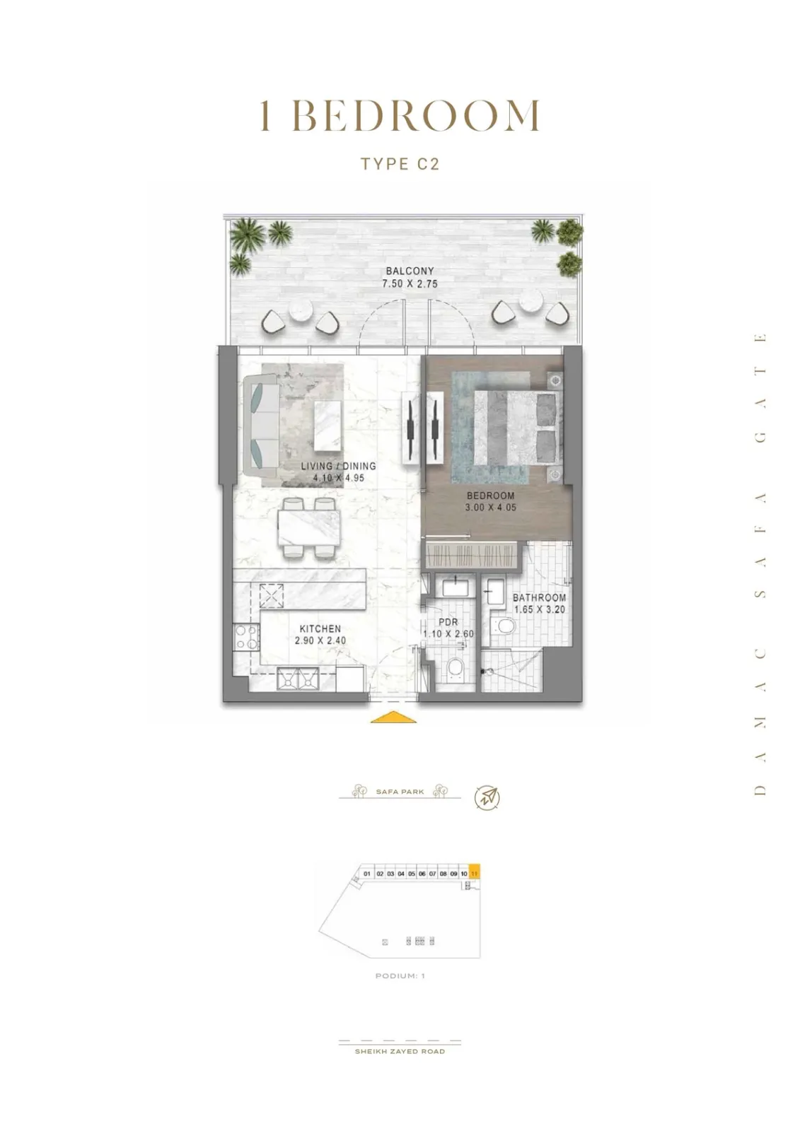 Floor plan for Type C2