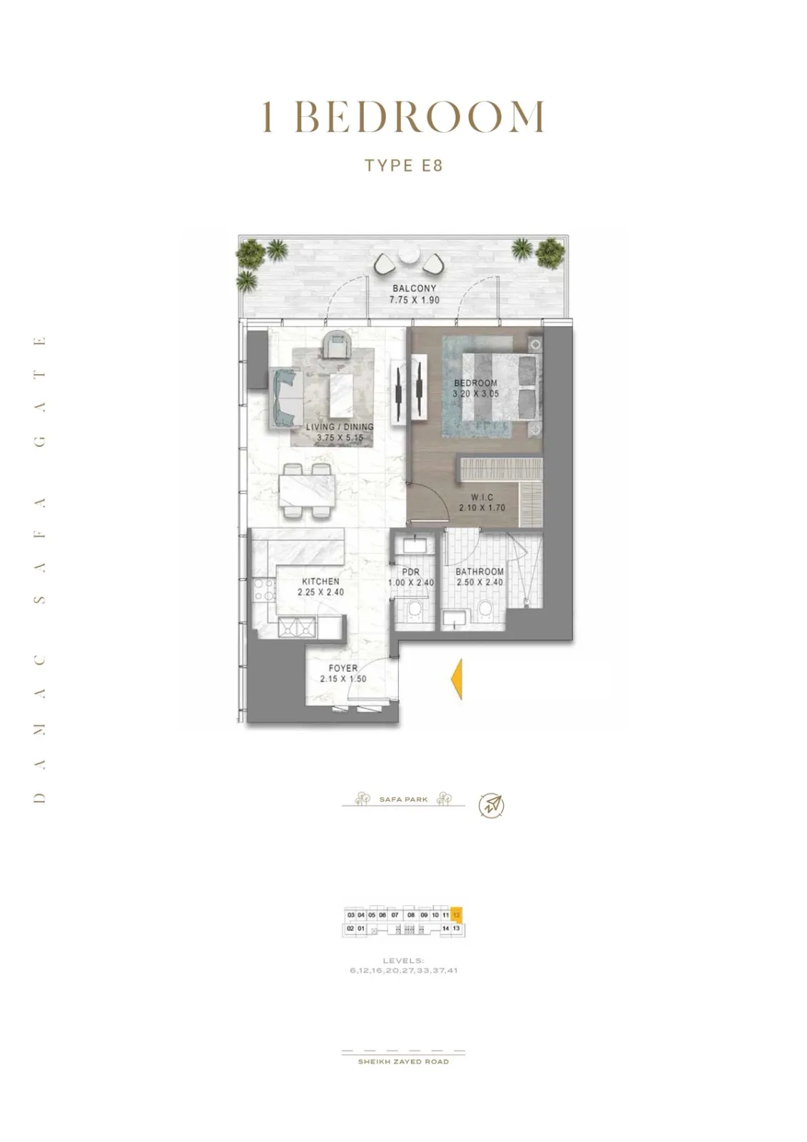 Floor plan for Type E8