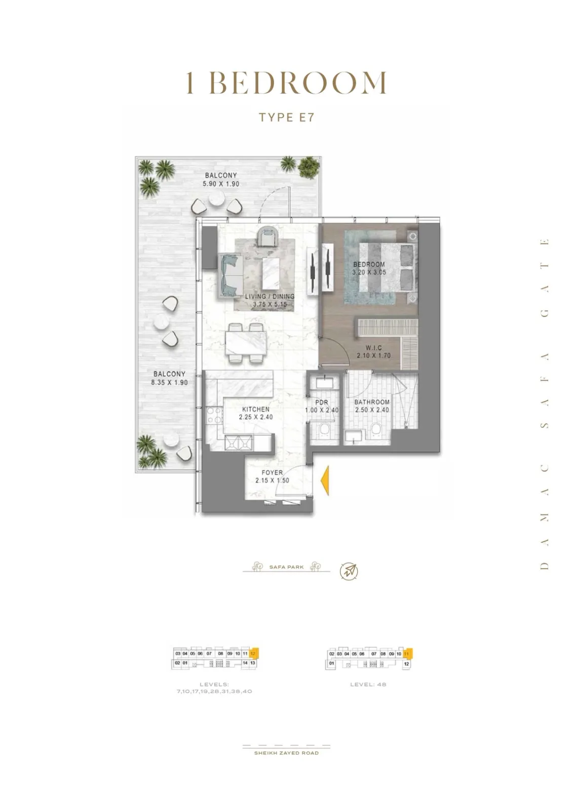 Floor plan for Type E7