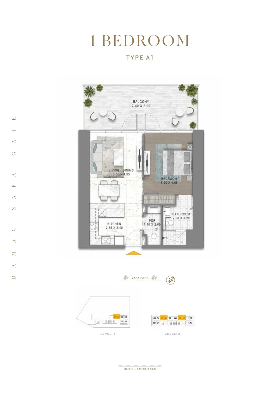 Floor plan for Type A1