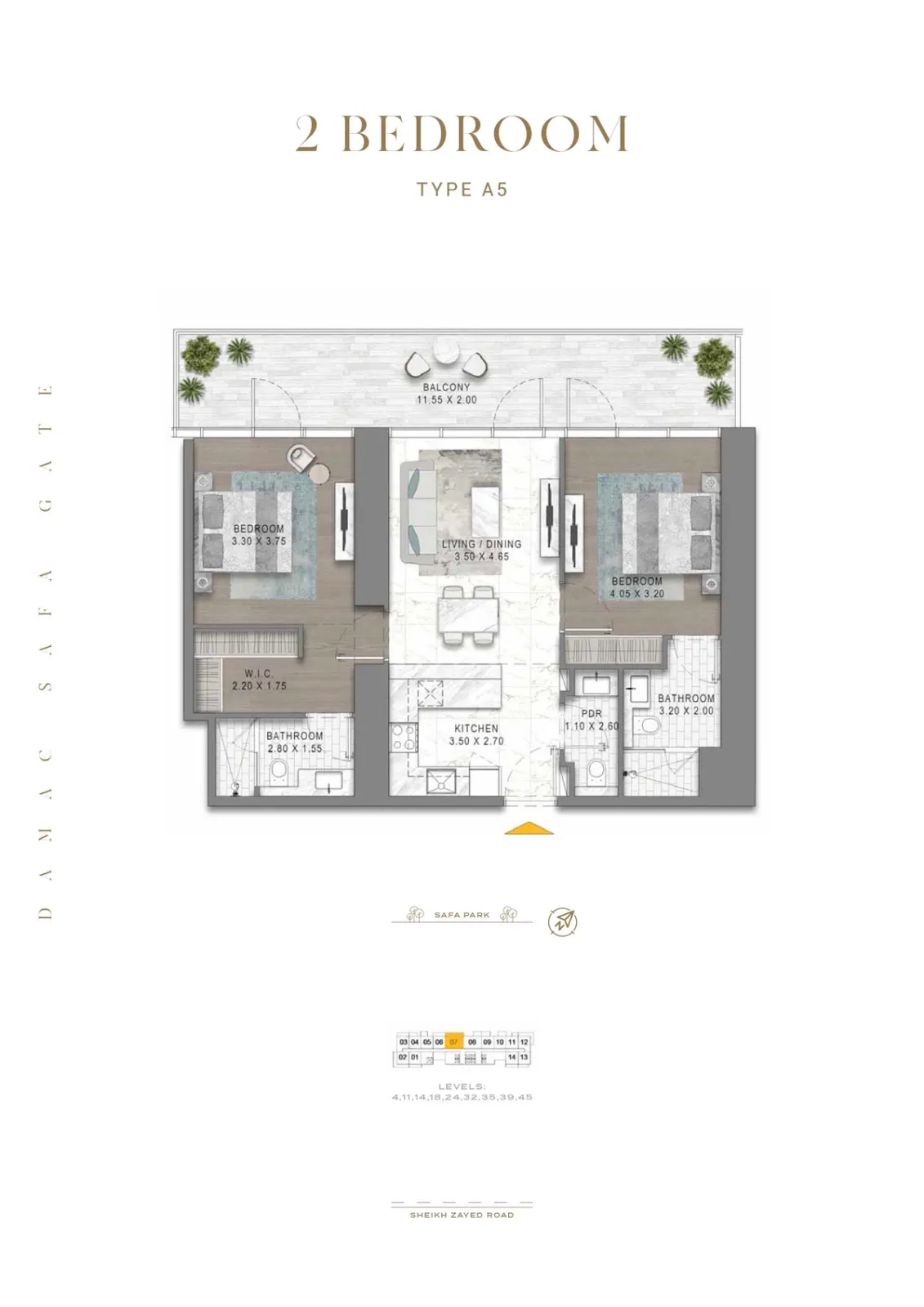 Floor plan for Type A5