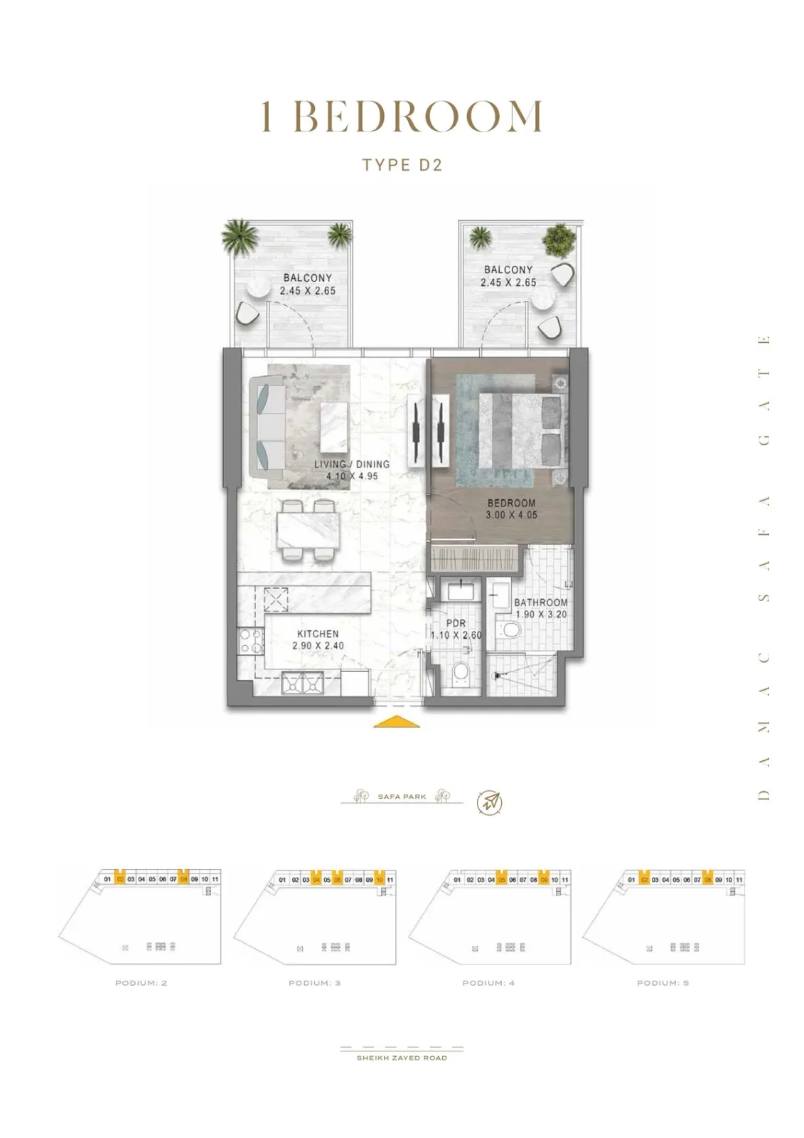 Floor plan for Type D2