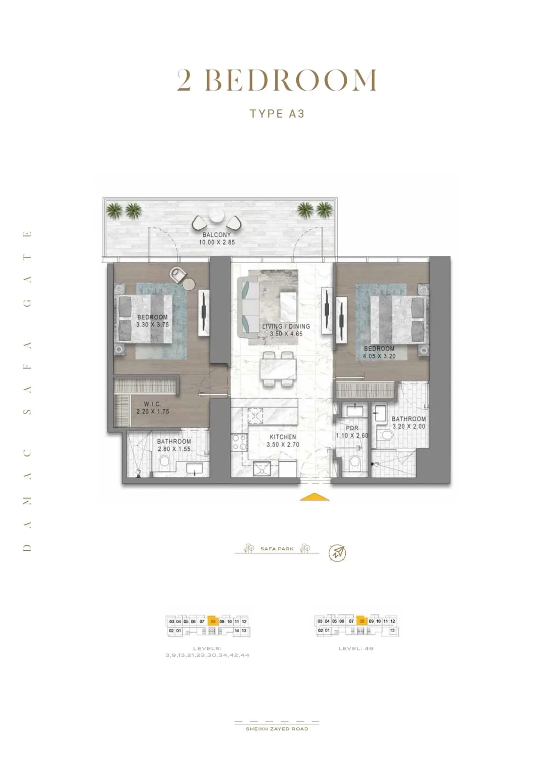 Floor plan for Type A3