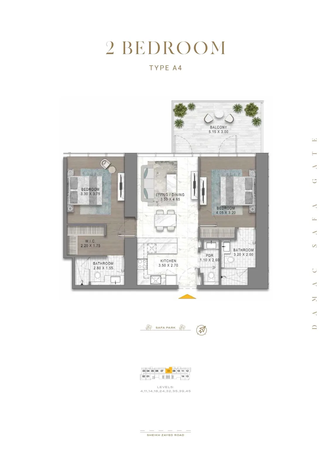 Floor plan for Type A4