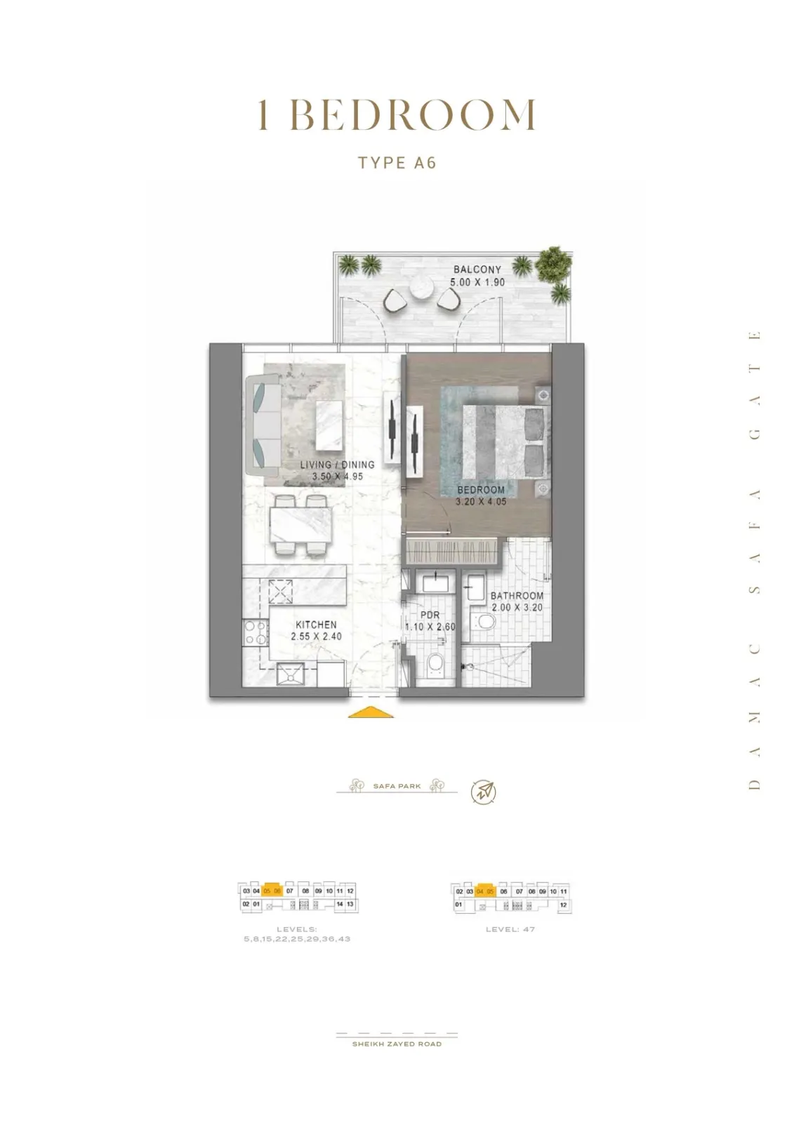Floor plan for Type A6