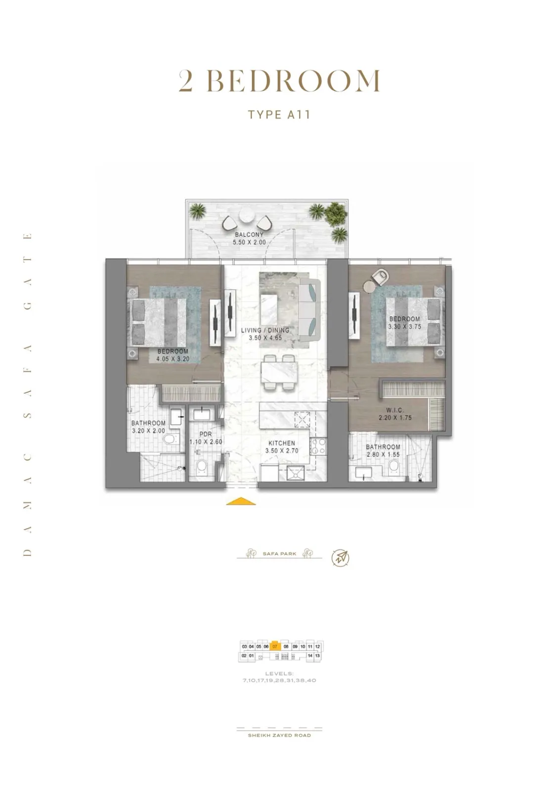 Floor plan for Type A11