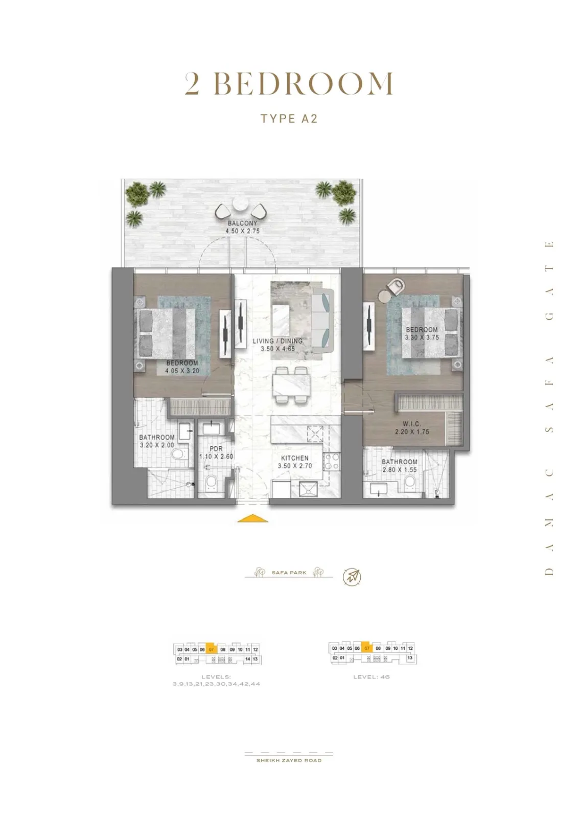Floor plan for Type A2