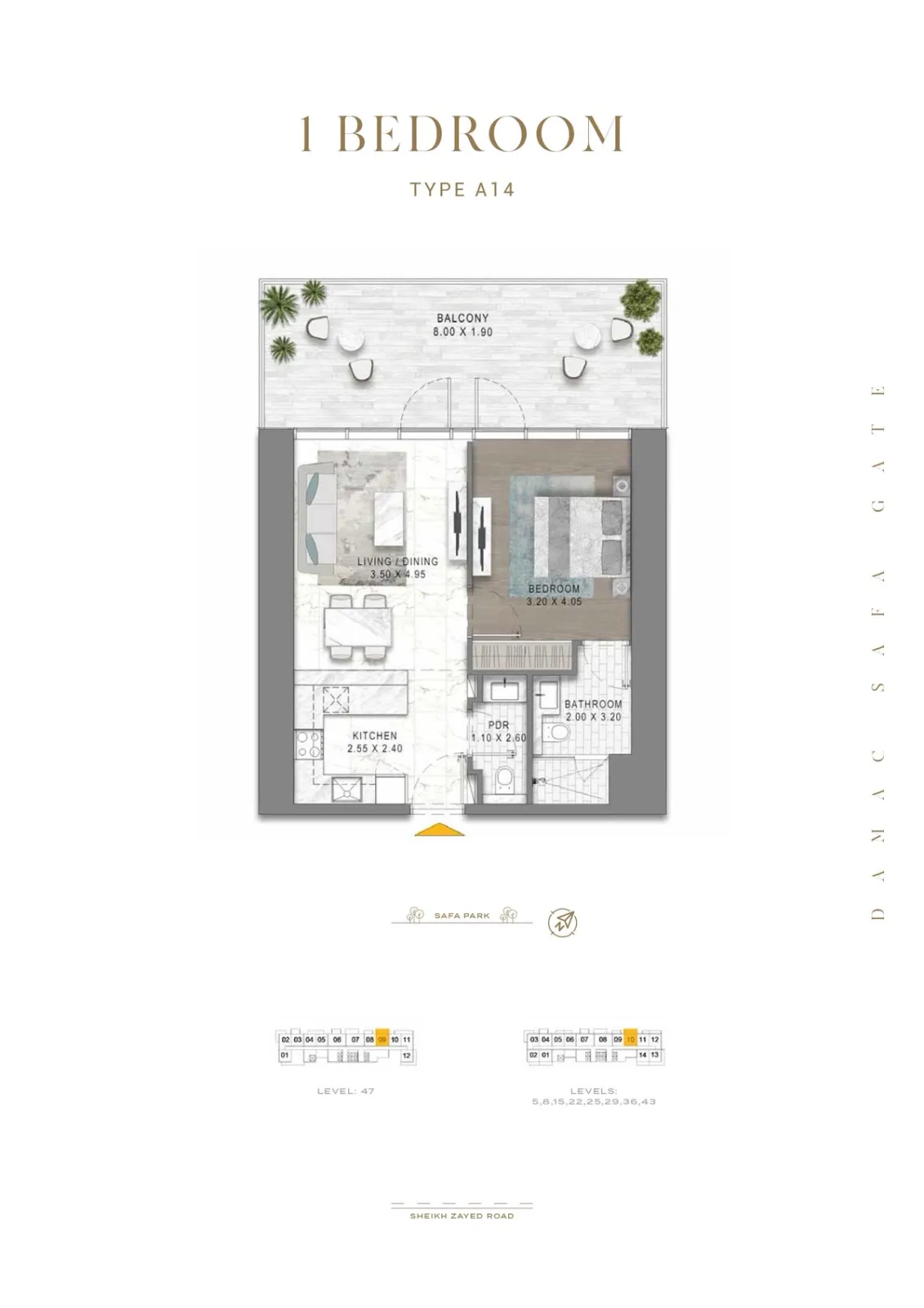 Floor plan for Type A14