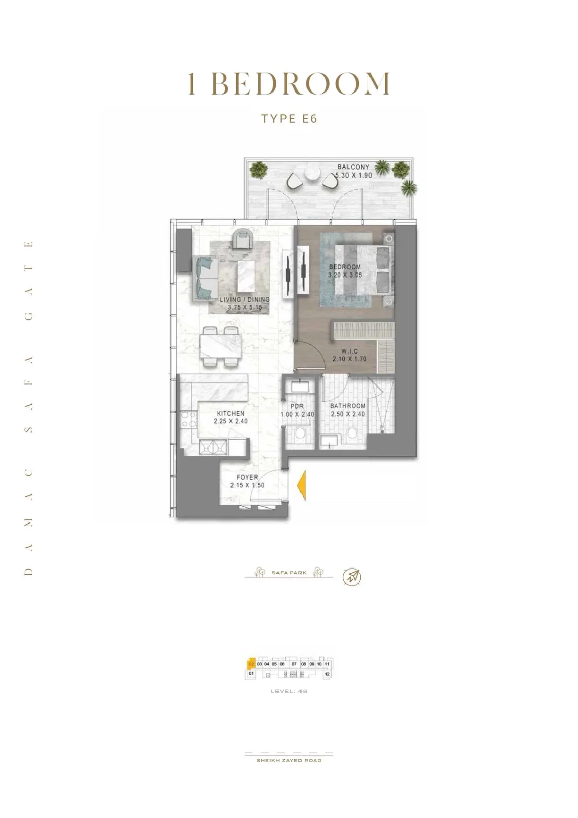 Floor plan for Type E6