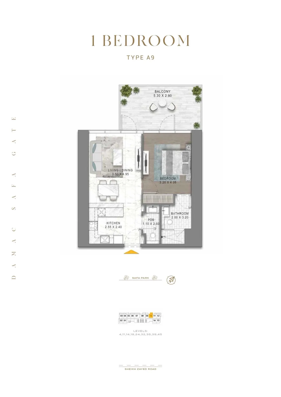 Floor plan for Type A9